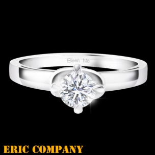 妙麗 0.33克拉 完美八心八箭 鑽石戒指