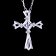 Tokyo, Japan, 10K white gold cross necklace eternal