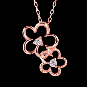 Japan Tokyo Sakura happy 10K rose gold necklace style