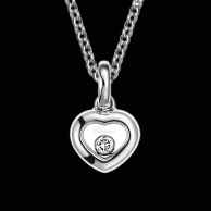 Chopard 蕭邦】心型快樂鑽 MISS HAPPY ‘HEART’ PENDANT 18K白金