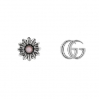 GUCCI GG MARMONT 雙G 花朵造型 耳環 925純銀 古馳