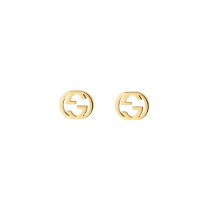 Gucci Interlocking 18k黃金耳環 古馳